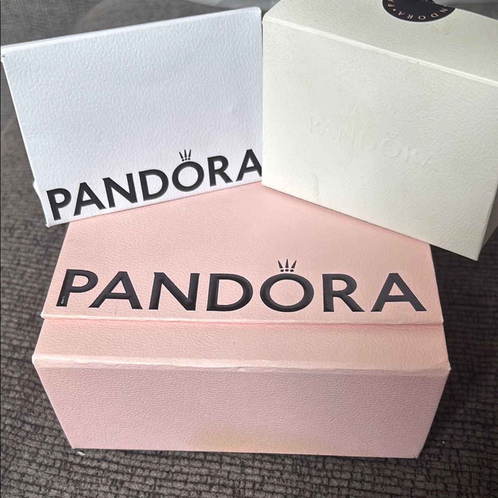 Pandora Pink, White, and Black Packaging Set